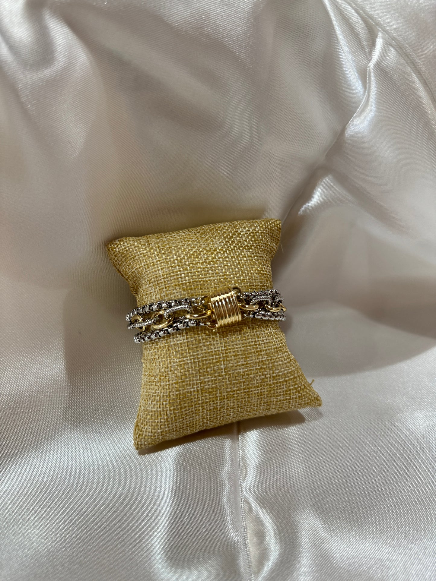 Mixed Metal Chunky Bracelet