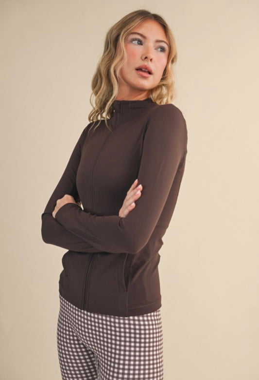 Chocolate Fitted Jacket