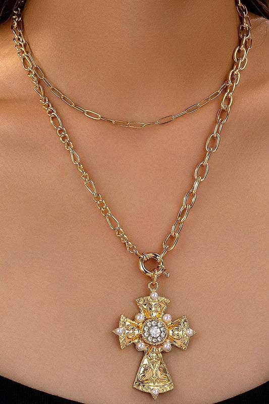 Cross Statement Necklace