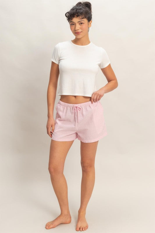 Pink Stripe Shorts