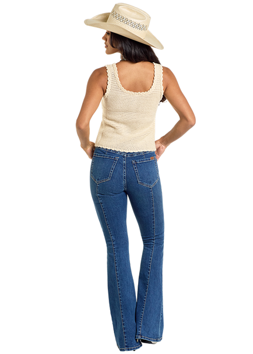 Crochet Floral Knit Tank