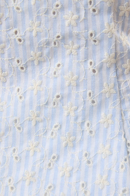 Blue Stripe Halter Top