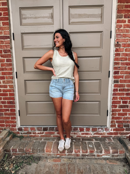 Jade Aztec Knit Tank