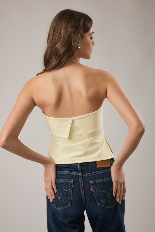Butter Strapless Fold Over Tube Top