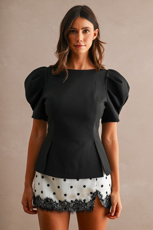 Polka Dot Lace Skort