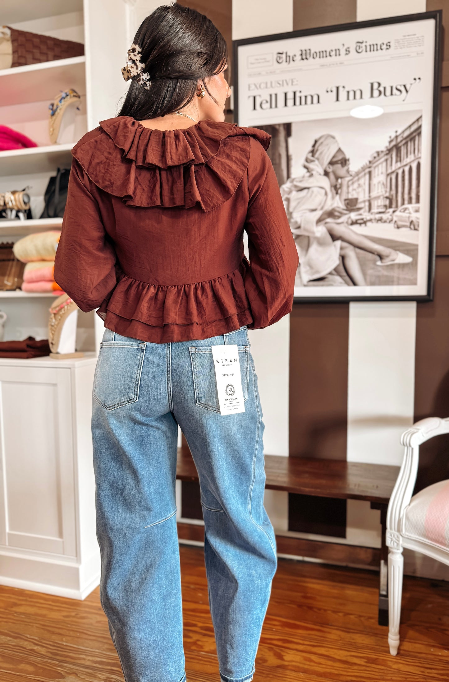 Hot Fudge Ruffle Top