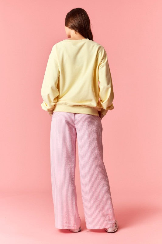 Pink Striped Seer Sucker Pant