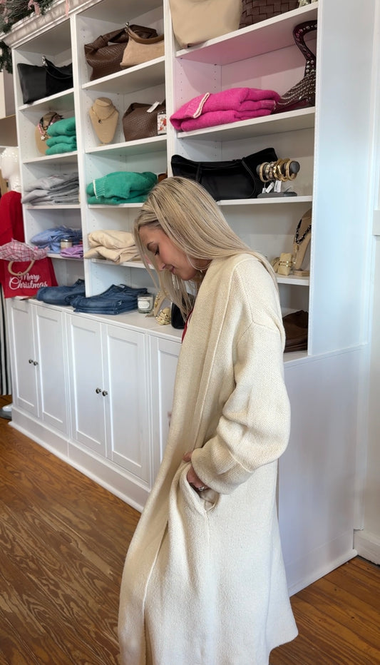 Full Length Cream Cardigan