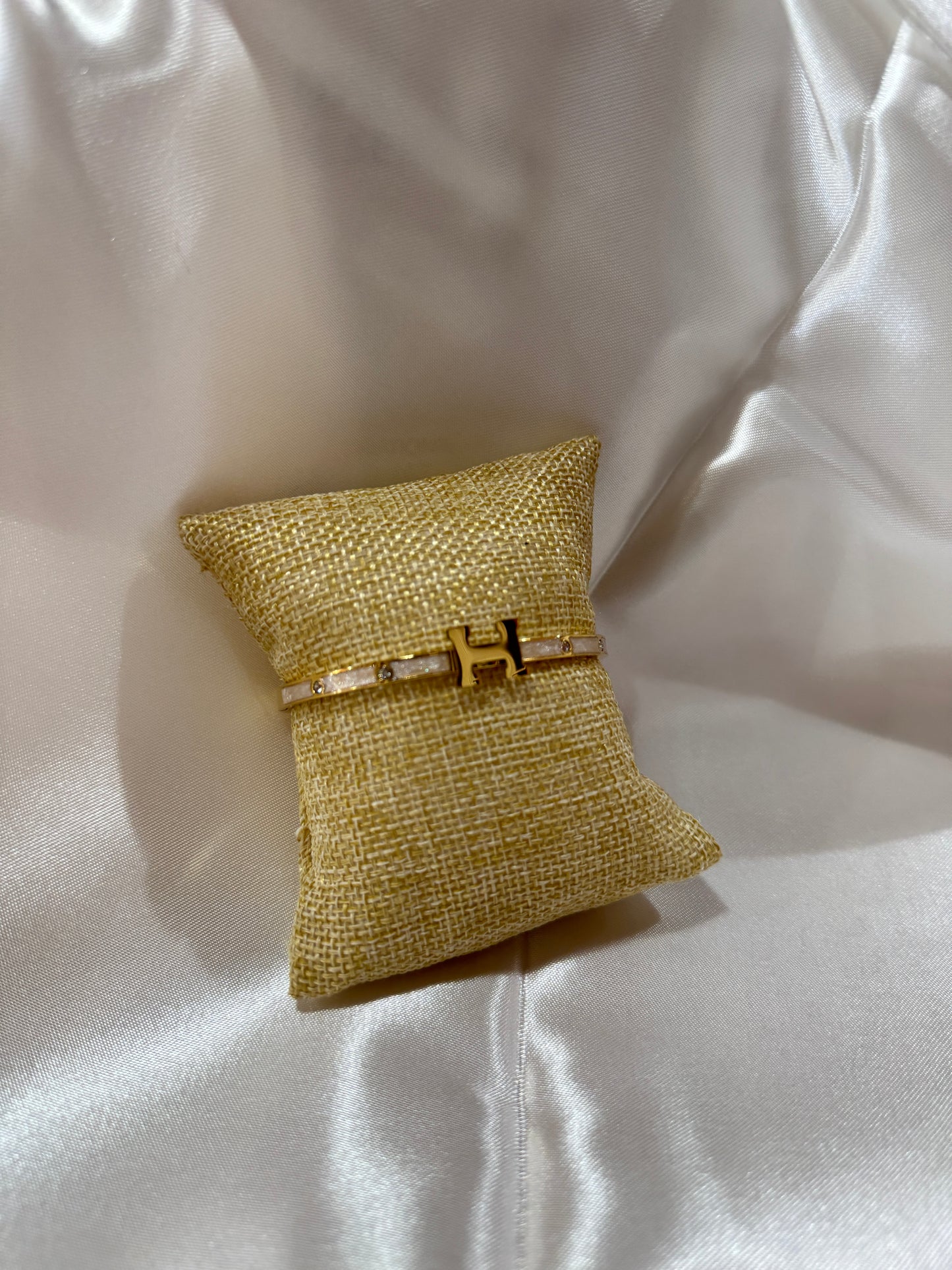 Pearl & Gold Embezzled Diamond Bracelet