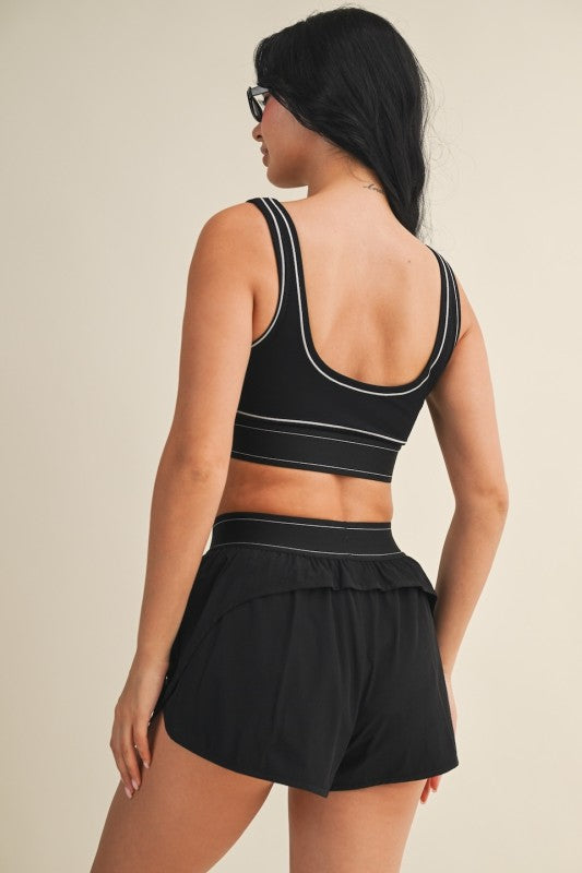 Black Contour Sports Bra PREORDER