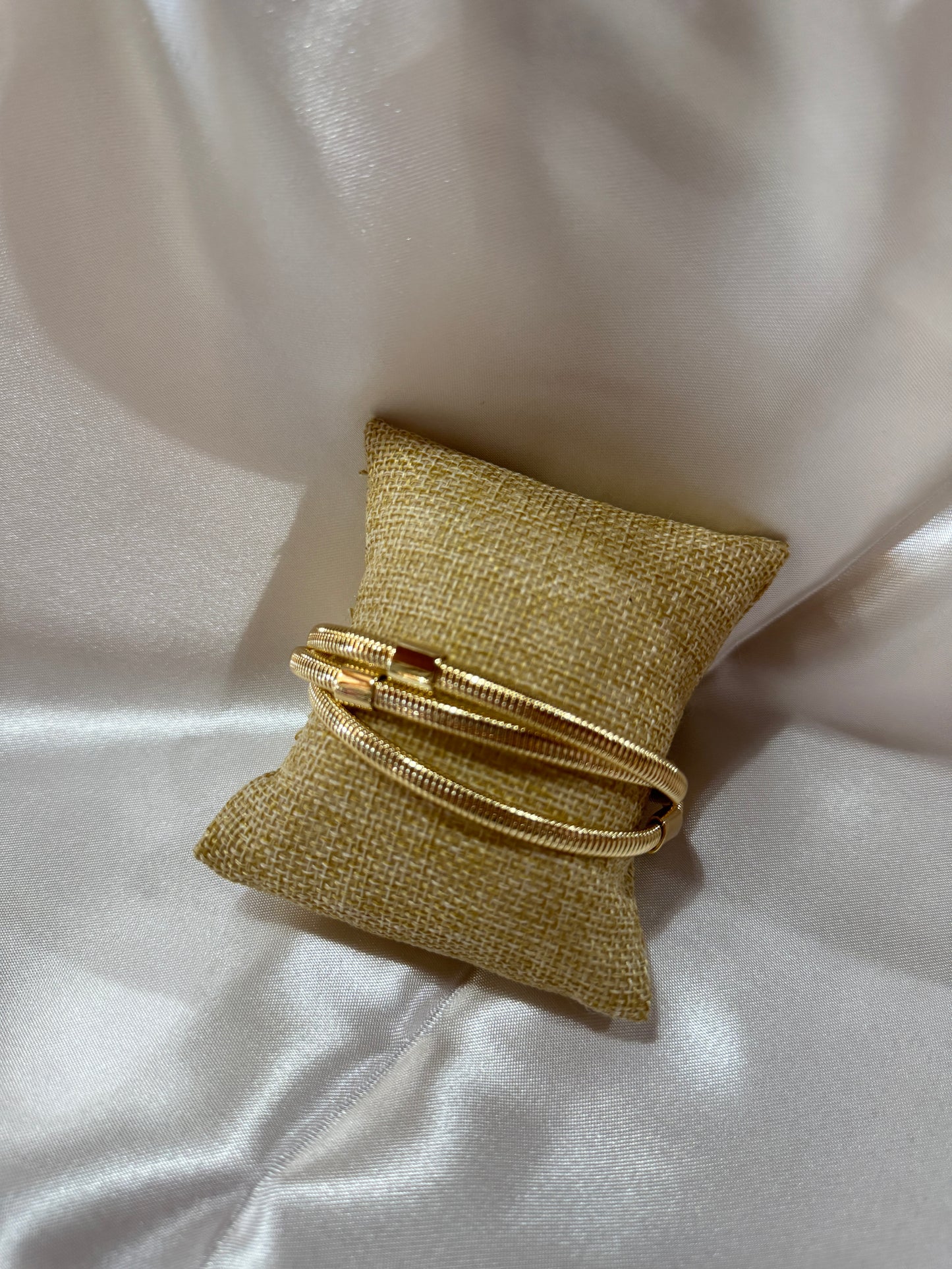 Three Strand Gold Bangle