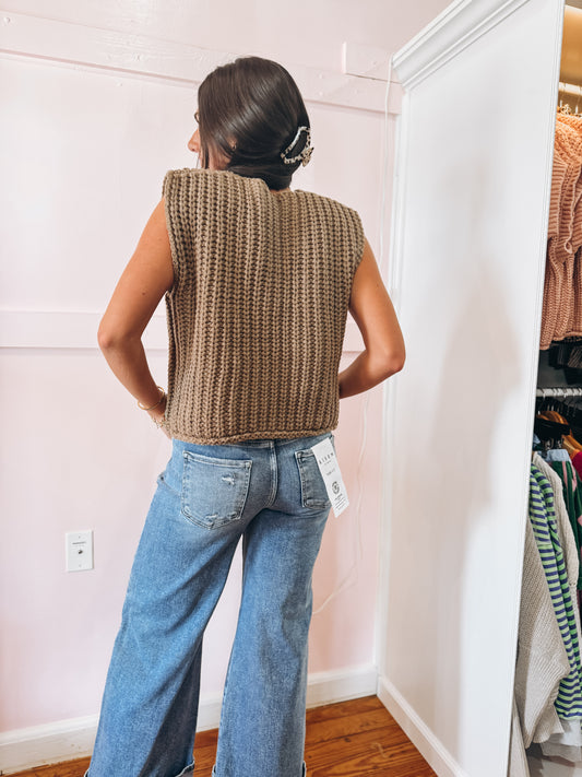 Mocha Gold Sweater Vest