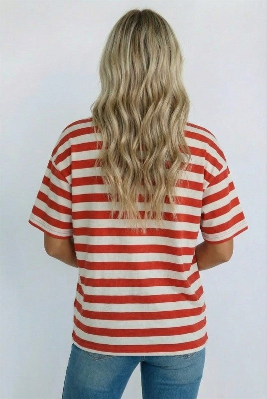 USA Relaxed Stripe Tee