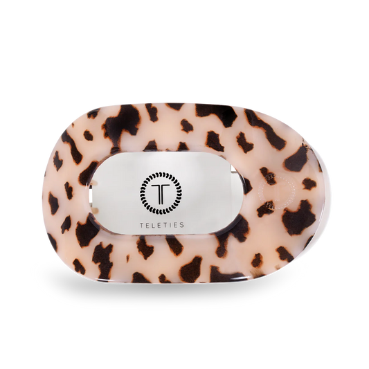 Teletie Blonde Tortoise Medium Flat Round Clip