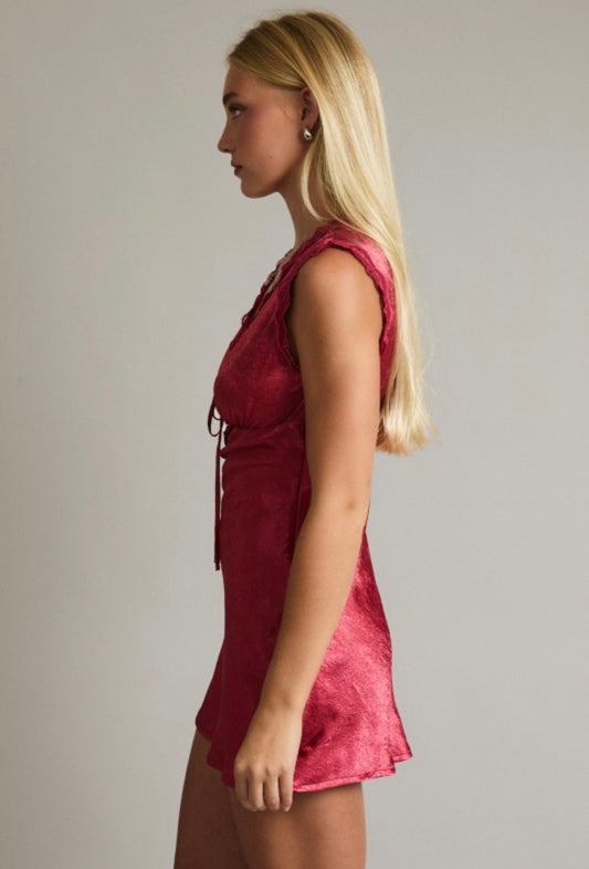 Spiced Satin Lace Dress