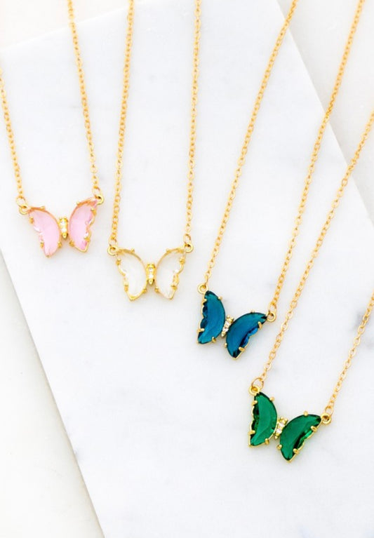 Gem Butterfly Necklace