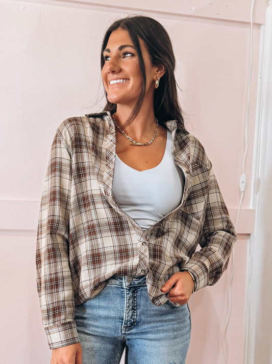 Powder Blue V-Neck Tank