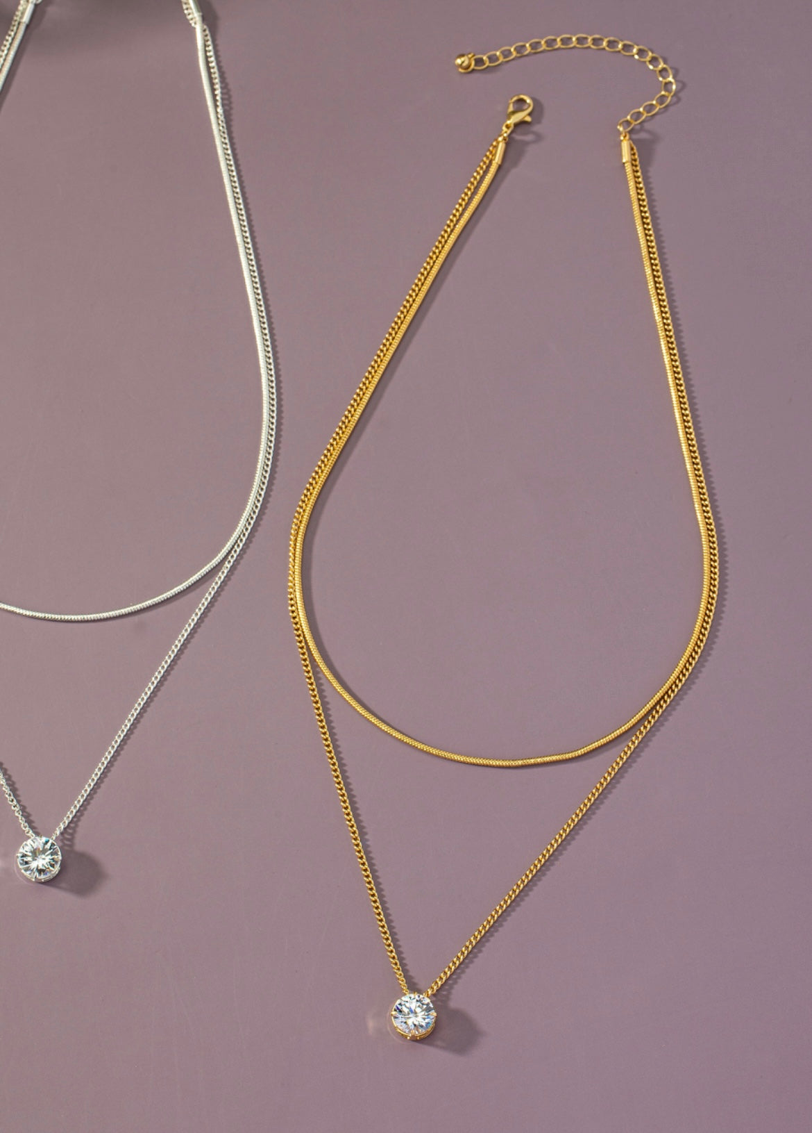 Layered Snake Chain Pendant