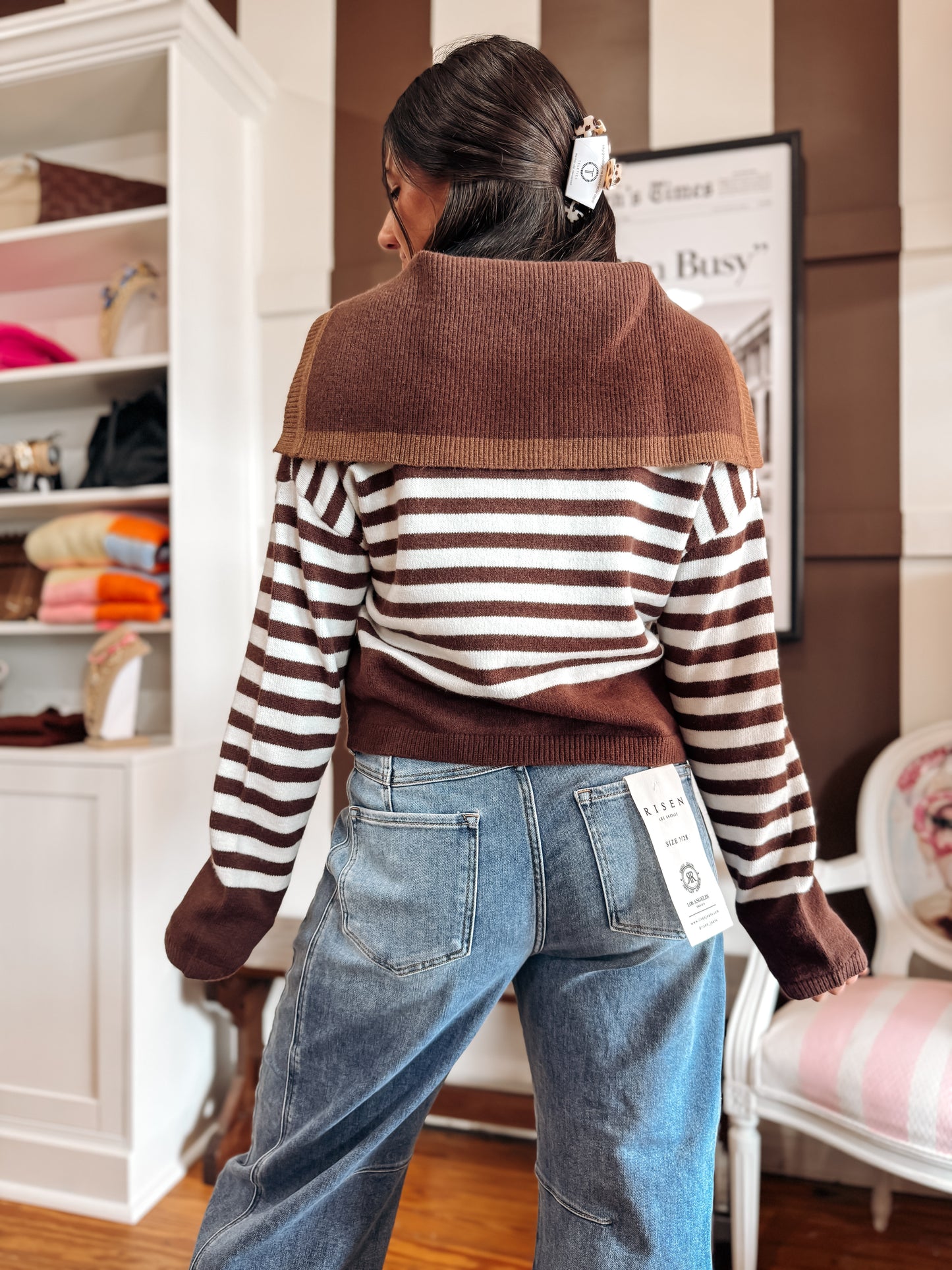 Stripe Knit Cardigan