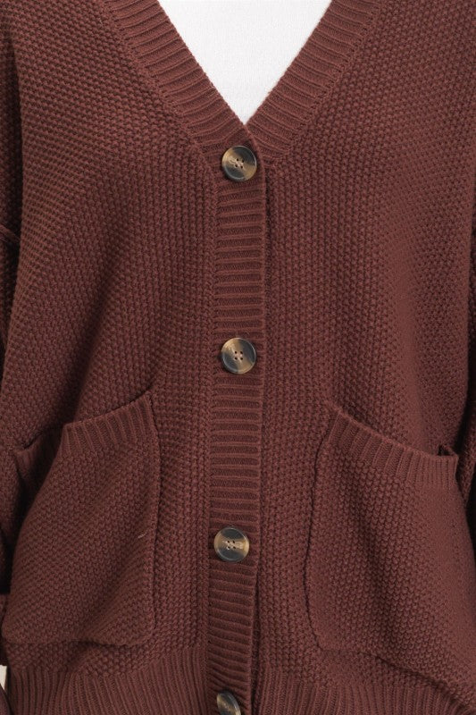Chocolate Oversized Cardigan