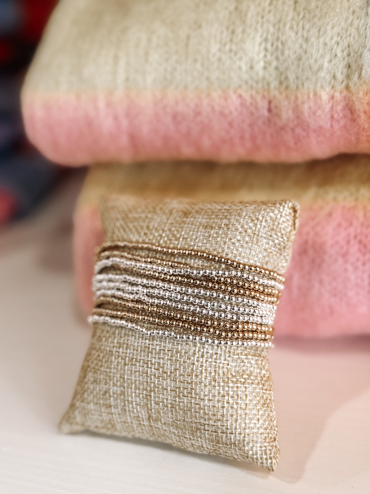 Mixed Metal Petite Beaded Bracelets