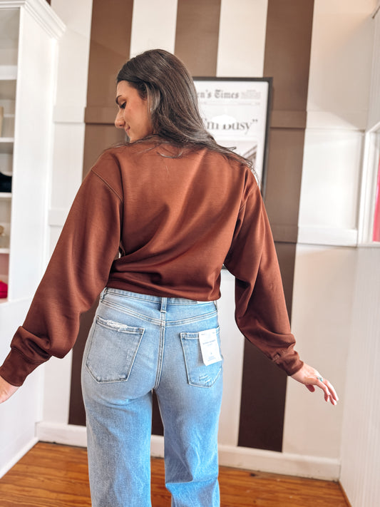 Espresso Crew Neck Sweatshirt