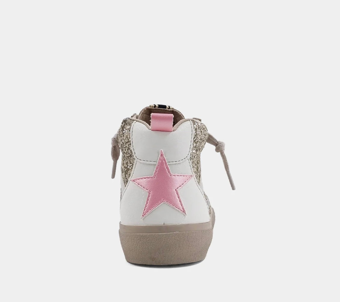 Riley Pearl Glitter Midtop Sneaker