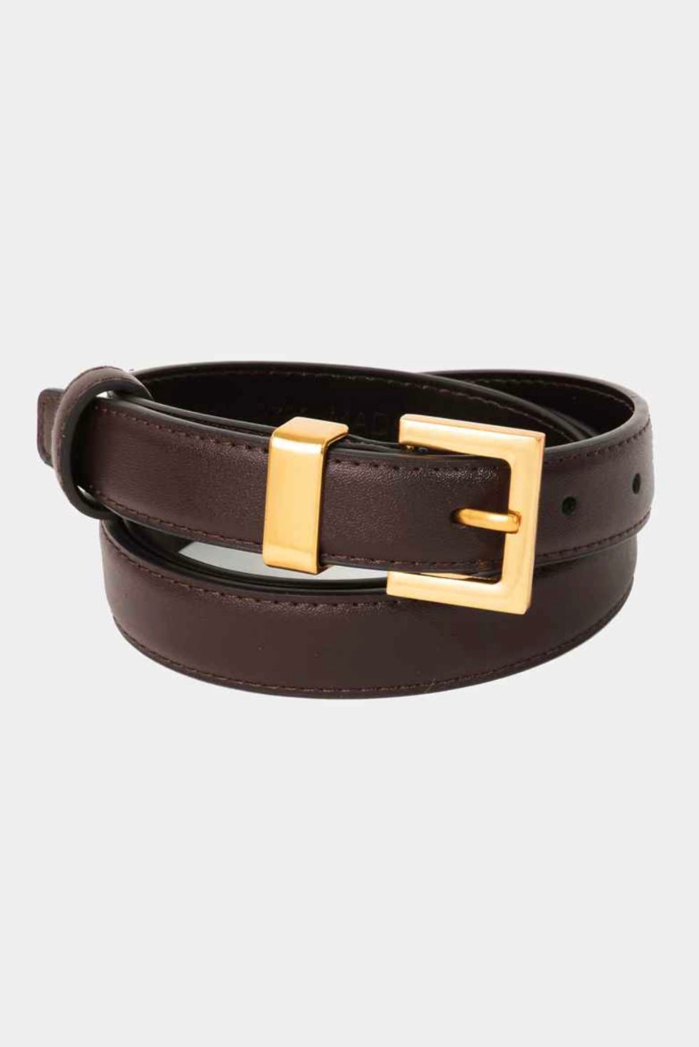 Gold Buckle Brown Belt