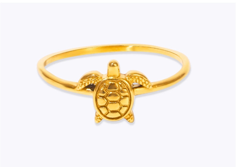 Gold Turtle Ring