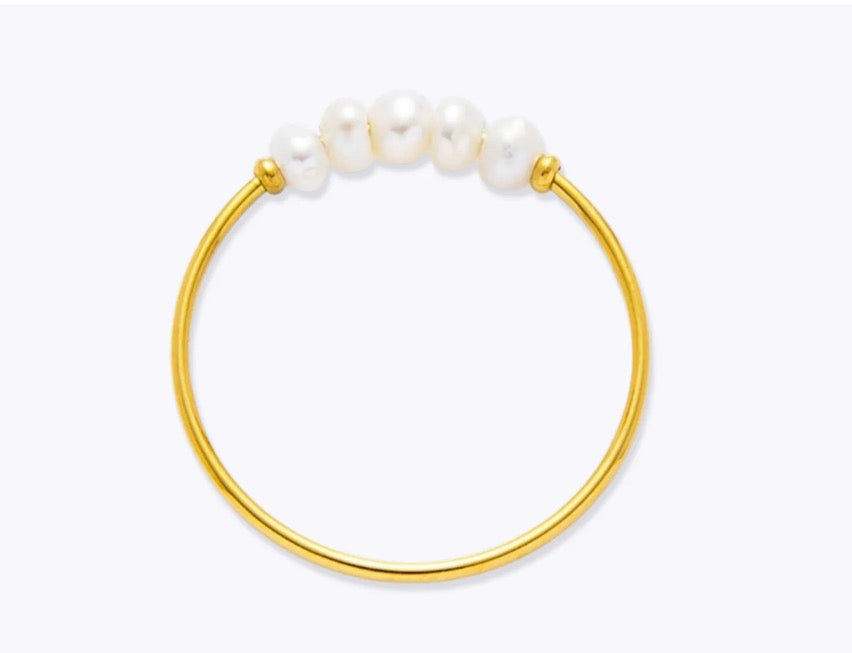 18K Gold/Pearl Ring