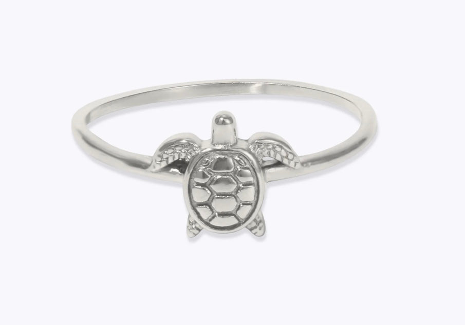 Silver Turtle Ring