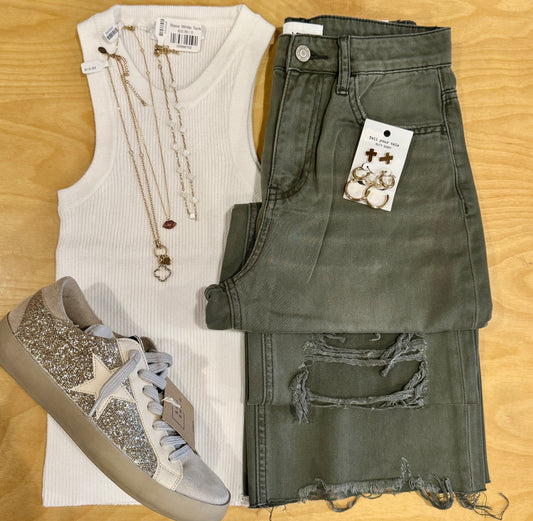 90s Vintage Crop Flare