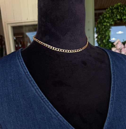 Open Medium Gold Chain Choker