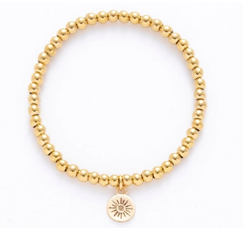 18K Gold Plated Beaded Bracelet