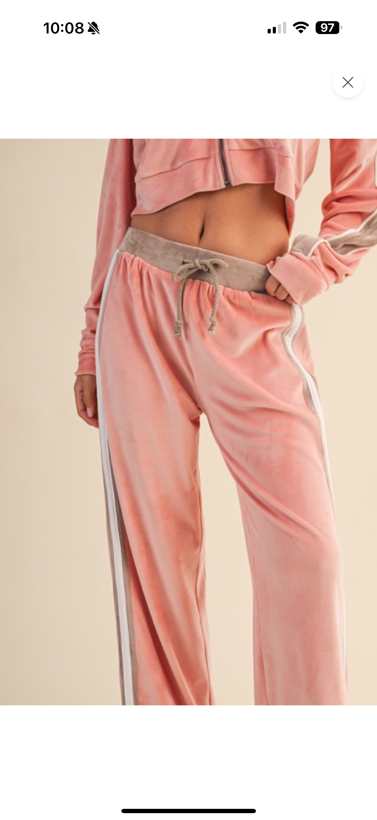 Pink & Taupe Velour Track Suit PREORDER
