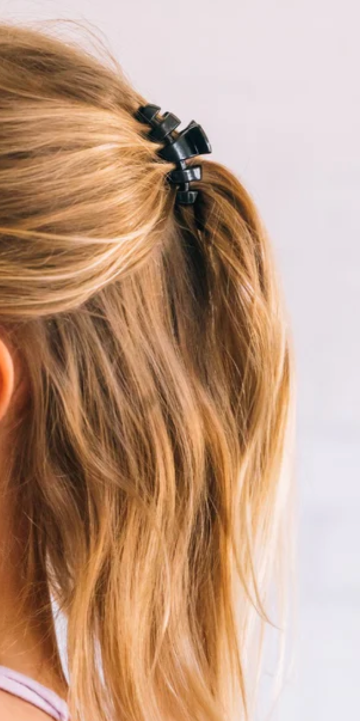 Teleties Classic Jet Black Tiny Hair Clip