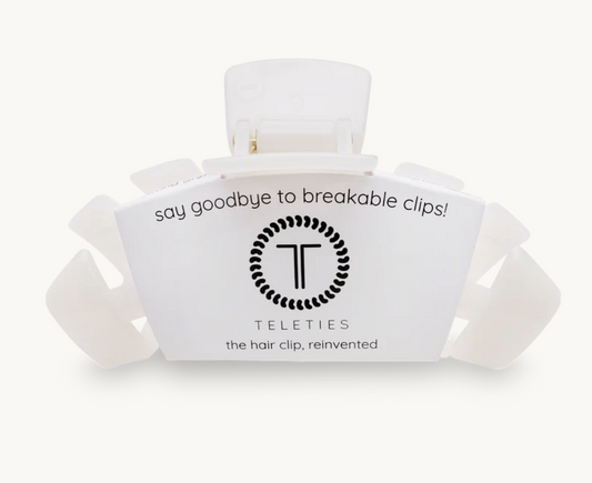 Teleties Coconut White Large Claw Clip