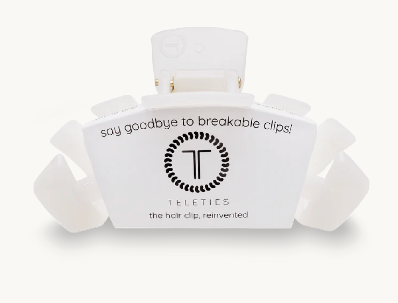 Teleties Coconut White Small Claw Clip