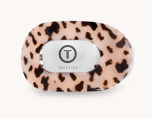 Teleties Blonde Tortoise Small Flat Round Clip