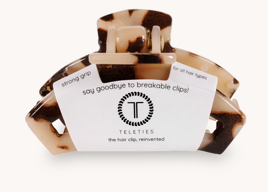 Teleties Open Blonde Tortoise Tiny Claw Clip