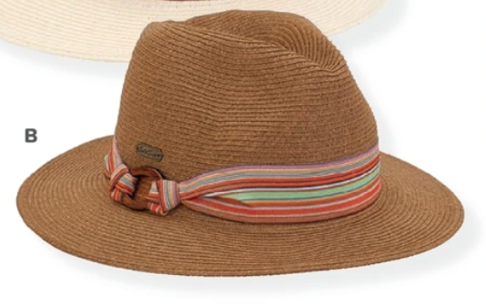 Brown Serape Straw Hat