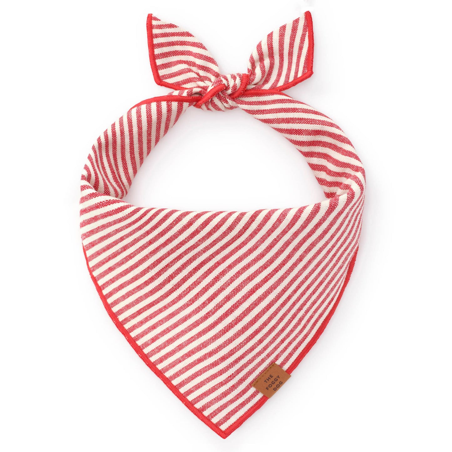 Red Stripe Dog Bandana: Medium