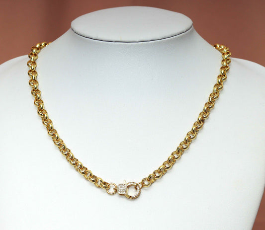 Gold Rolling Chain Necklace