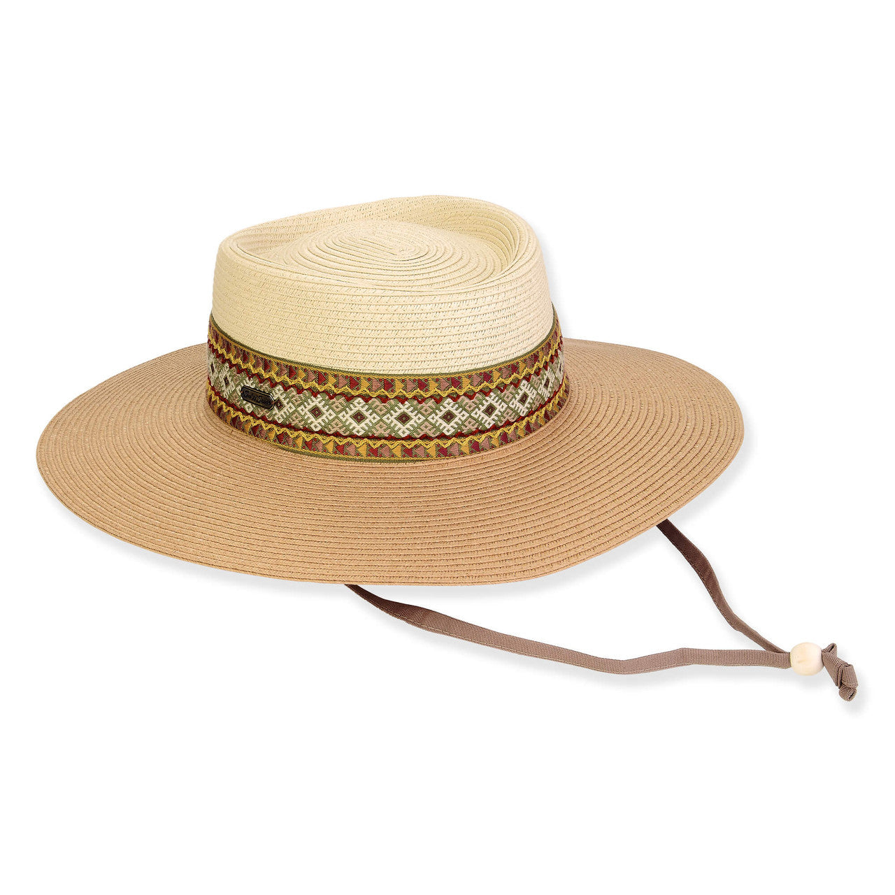 Two Tone Gambler Straw Hat