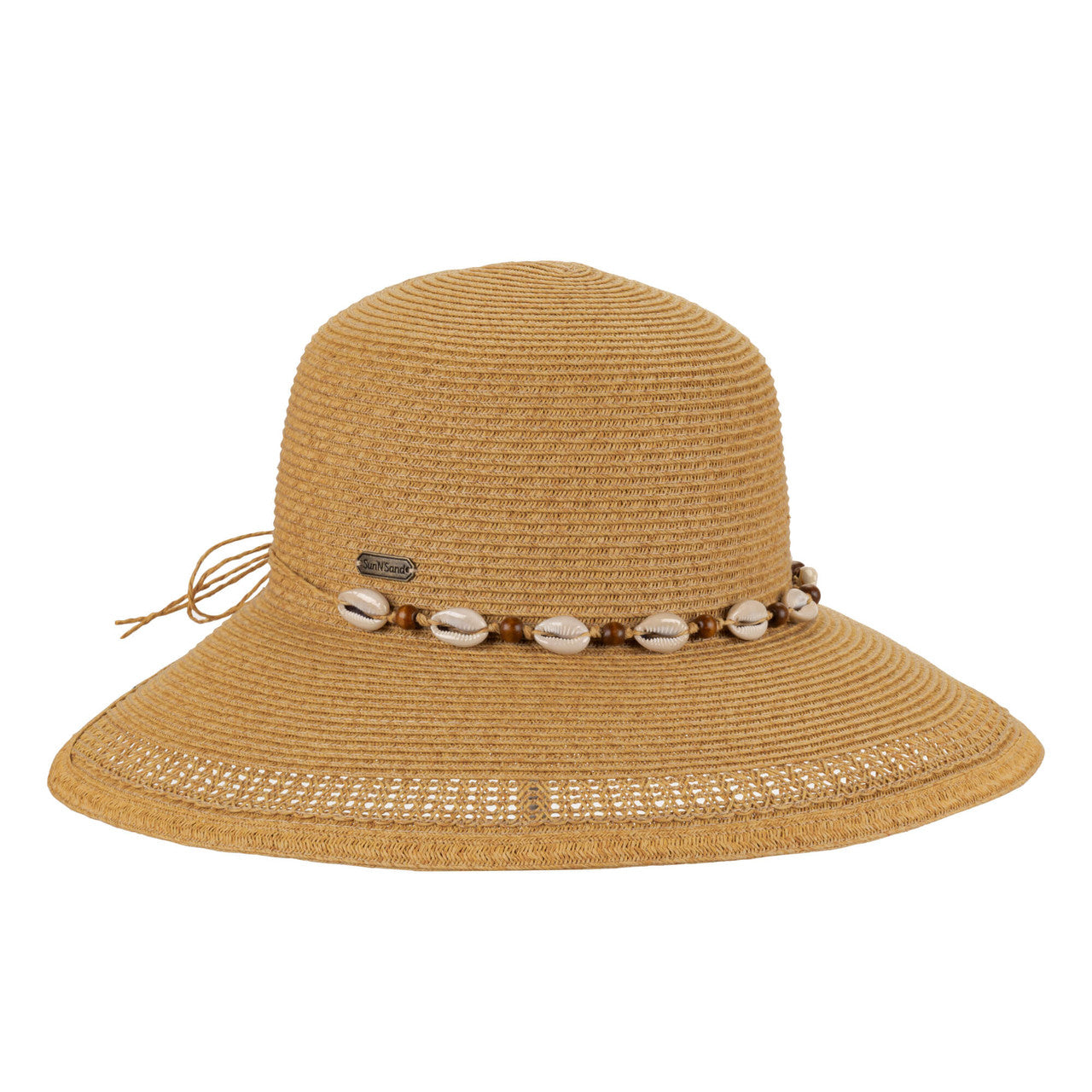 Tan Shelled Backless Straw Hat