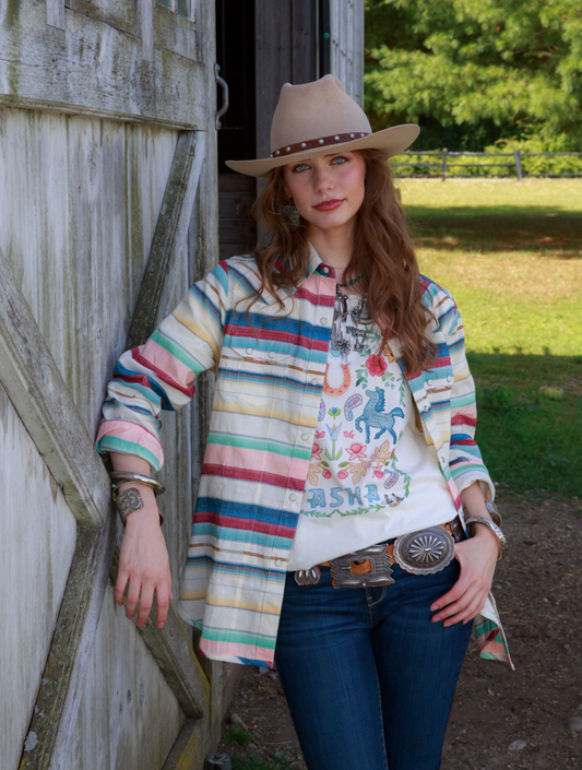 Colt 44 Stripe Pearl Snap