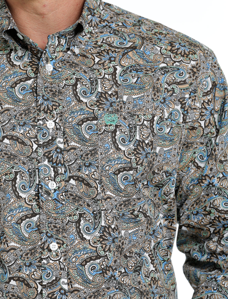 Cinch Seaside Paisley Button Down