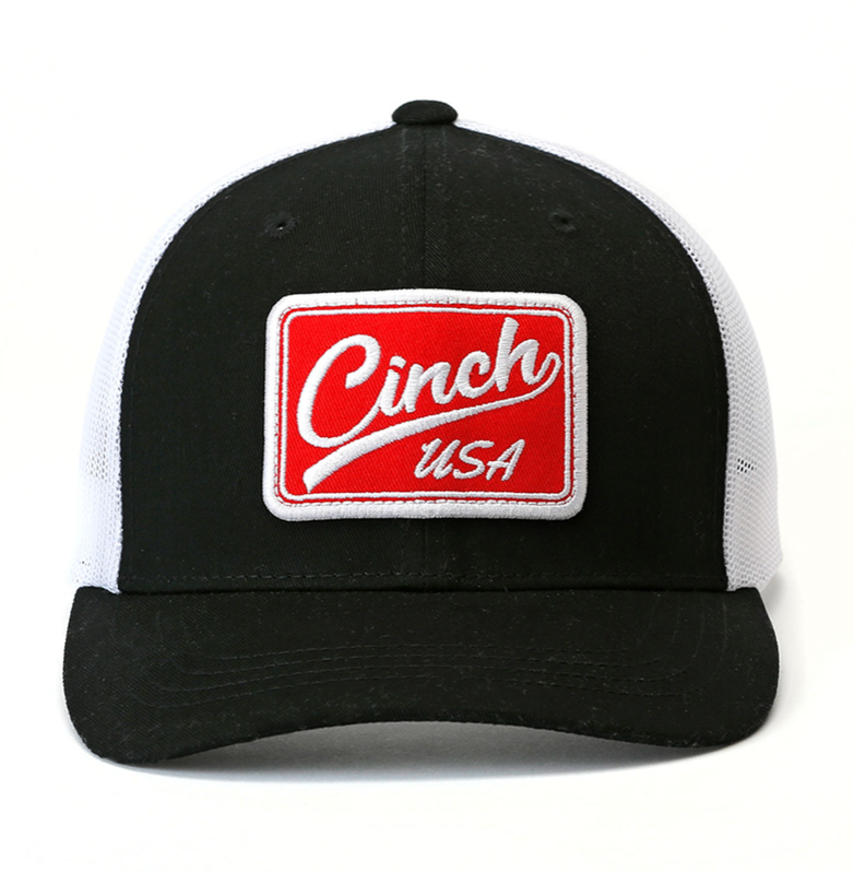 Cinch Red & Black Patch Hat