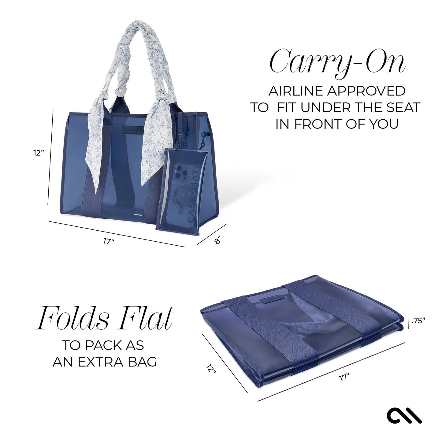 Case-Mate Something Navy Twilly Jelly Tote