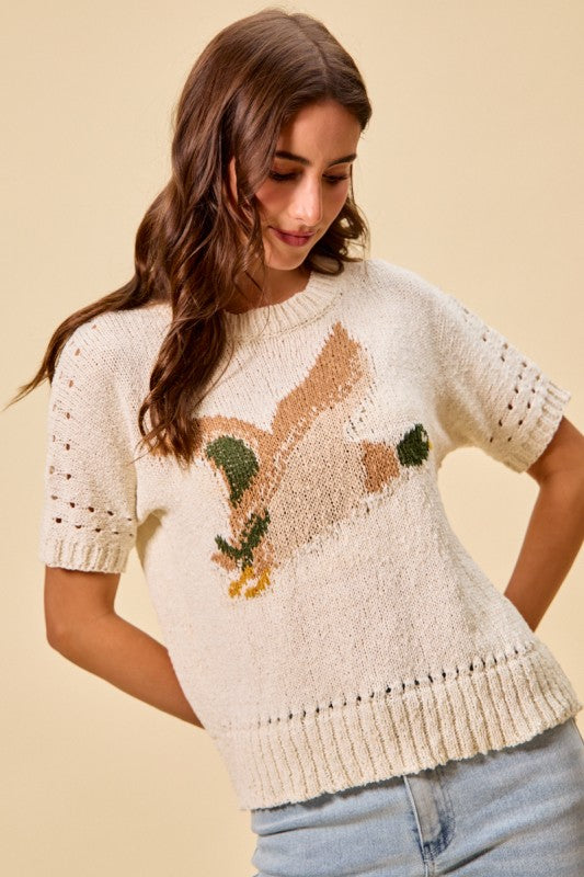 Flying Knit Short Sleeve Top